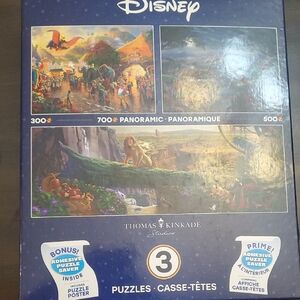 Disney Thomas Kinkade Puzzle Trio - Blue Box